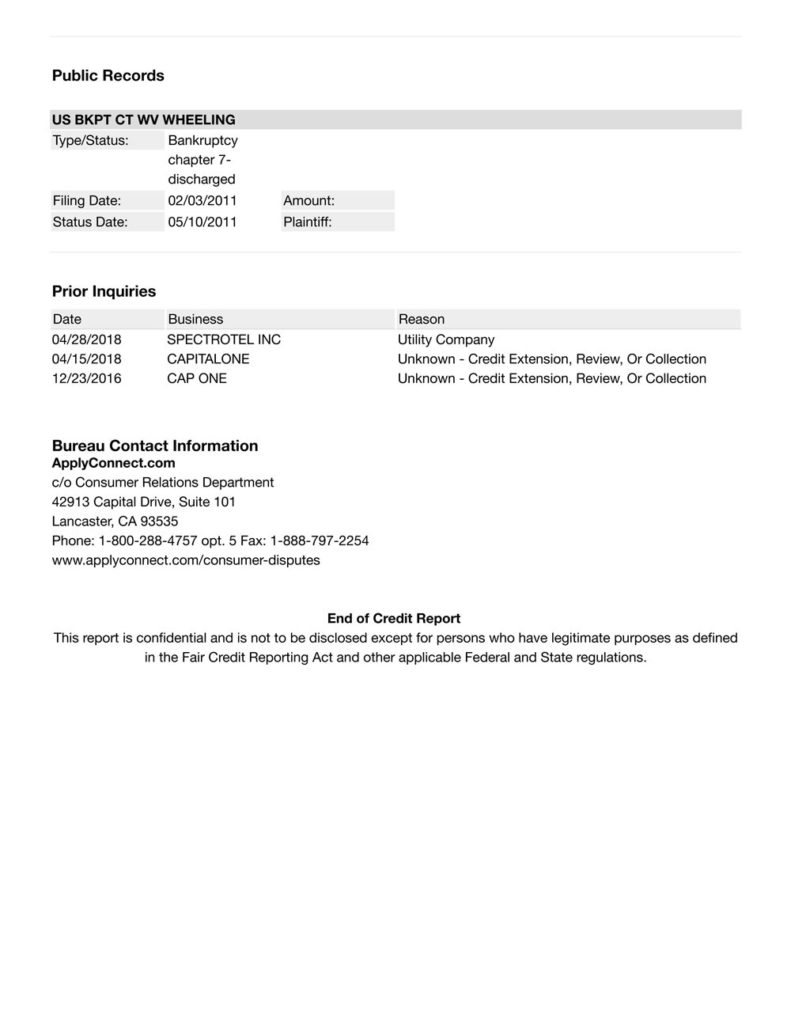 renter credit check public records