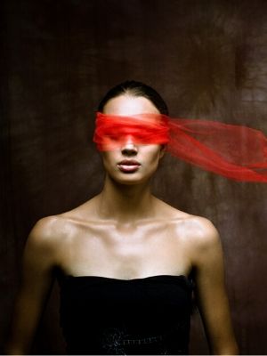 woman blindfolded
