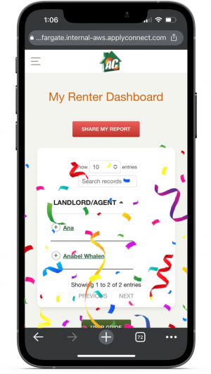 Renter Dashboard v1